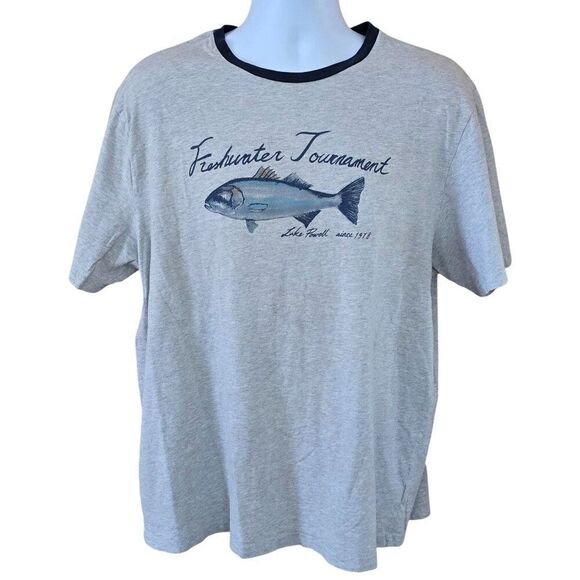 Vintage Chaps Freshwater Tournament T-Shirt XL Gray Short Sleeve Lake Powell 197 - Picture 2 of 6